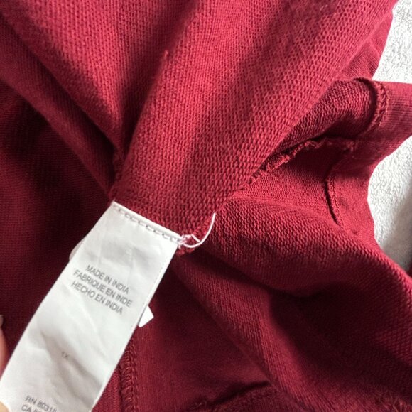 Lucky Lotus By Lucky Brand Womens Red Knit Cardigan Sweater 1X Shawl Collar NWOT - Picture 5 of 9